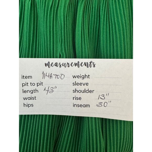 2/$30 NWT PrettyLittleThing Size 6 Green Pleated Trousers Polyester - Picture 14 of 16